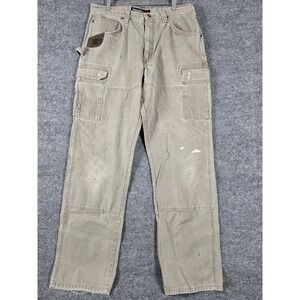 Wrangler Thrashed Distressed Riggs Workwear Men's Carpenter Cargo Pants Sz 36x36
